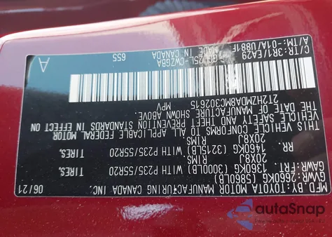 2021 Lexus Rx 350 из США, поврежденный, VIN 2T2HZMDA8MC302615